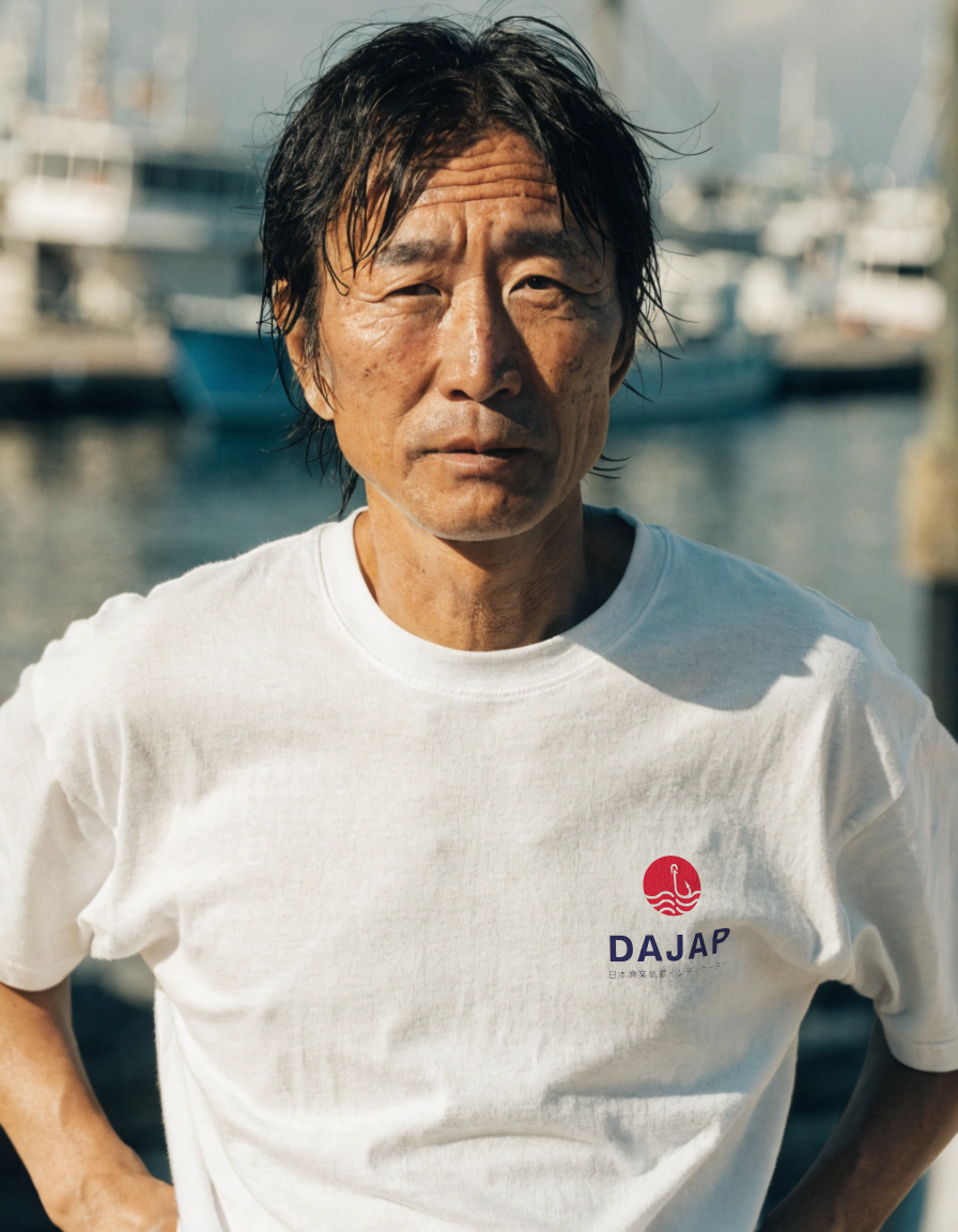 DAJAPロゴTシャツ・ホワイト・正面